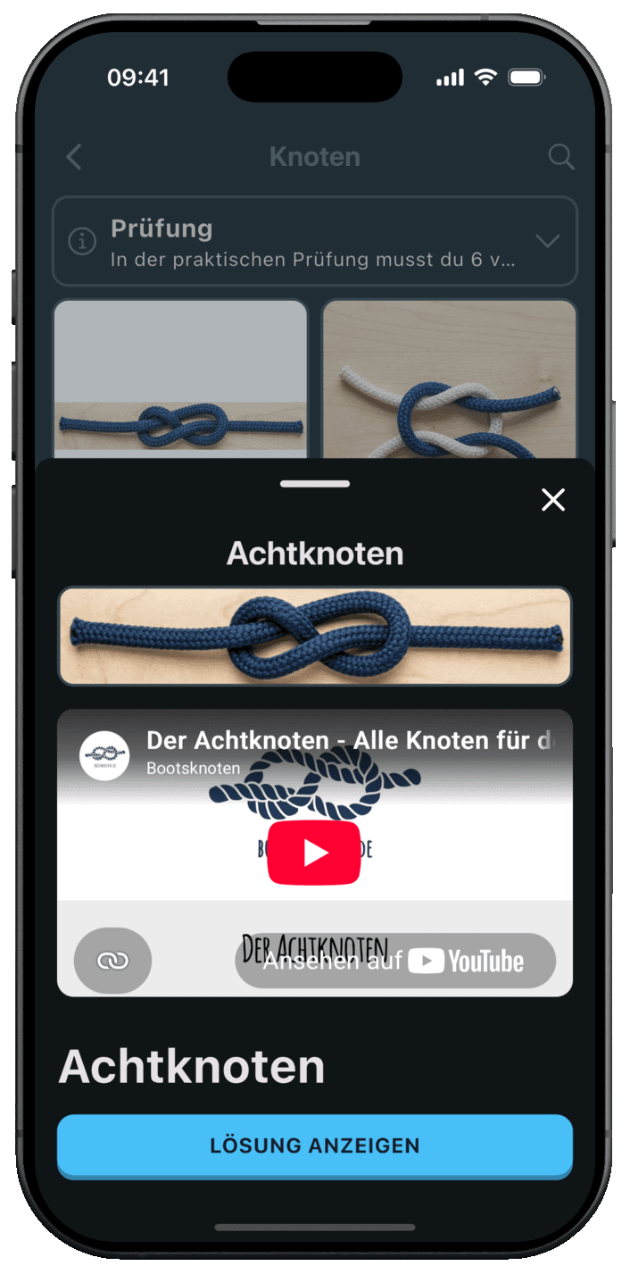 Bootsführerschein Online App – Lernfortschritt