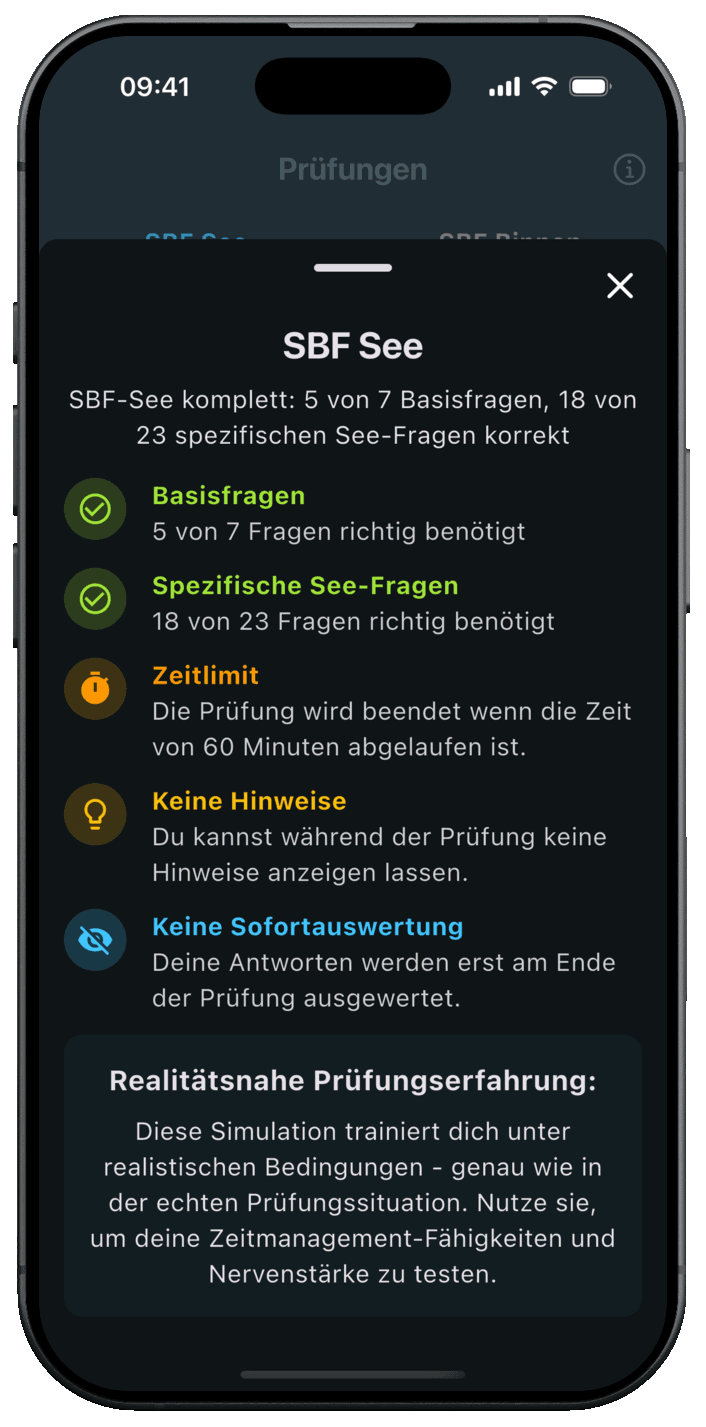 Bootsführerschein Online App – Prüfungssimulation